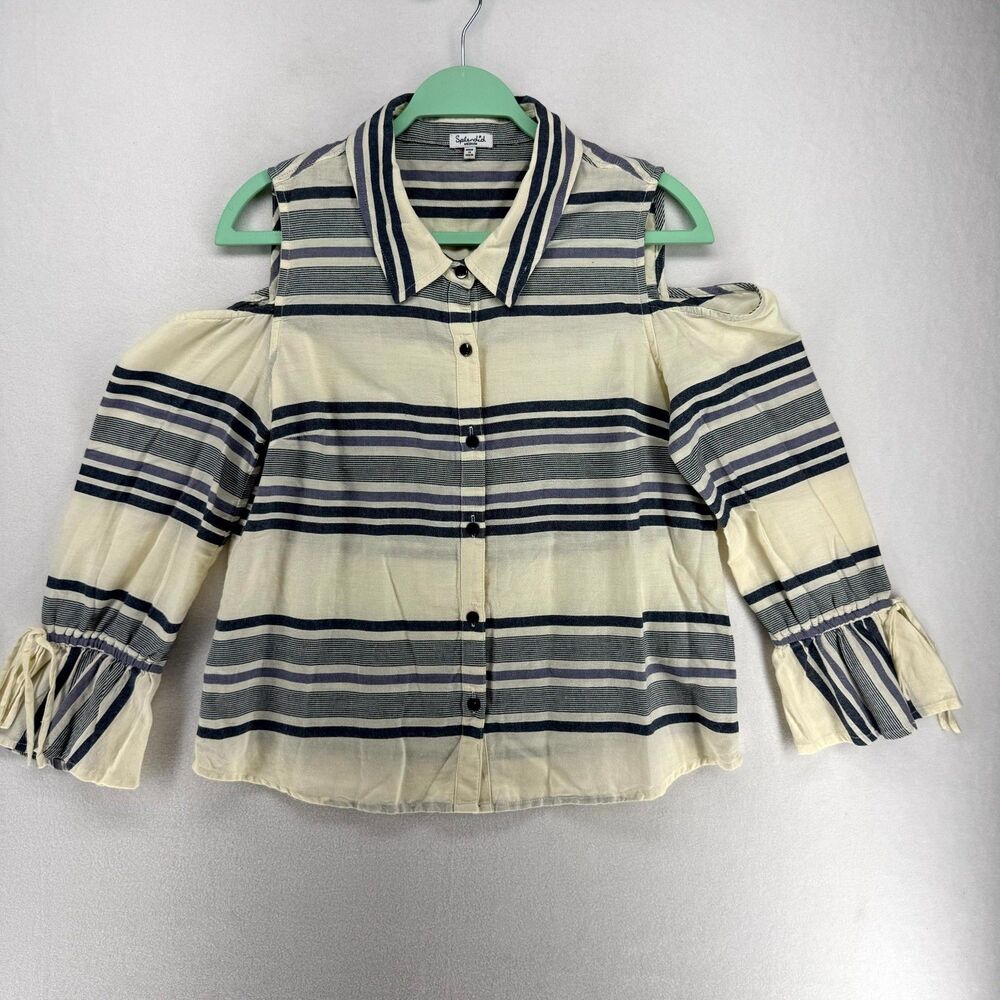 Splendid 100% Cotton Long Sleeve Tshirt Blouse Ladies Size M